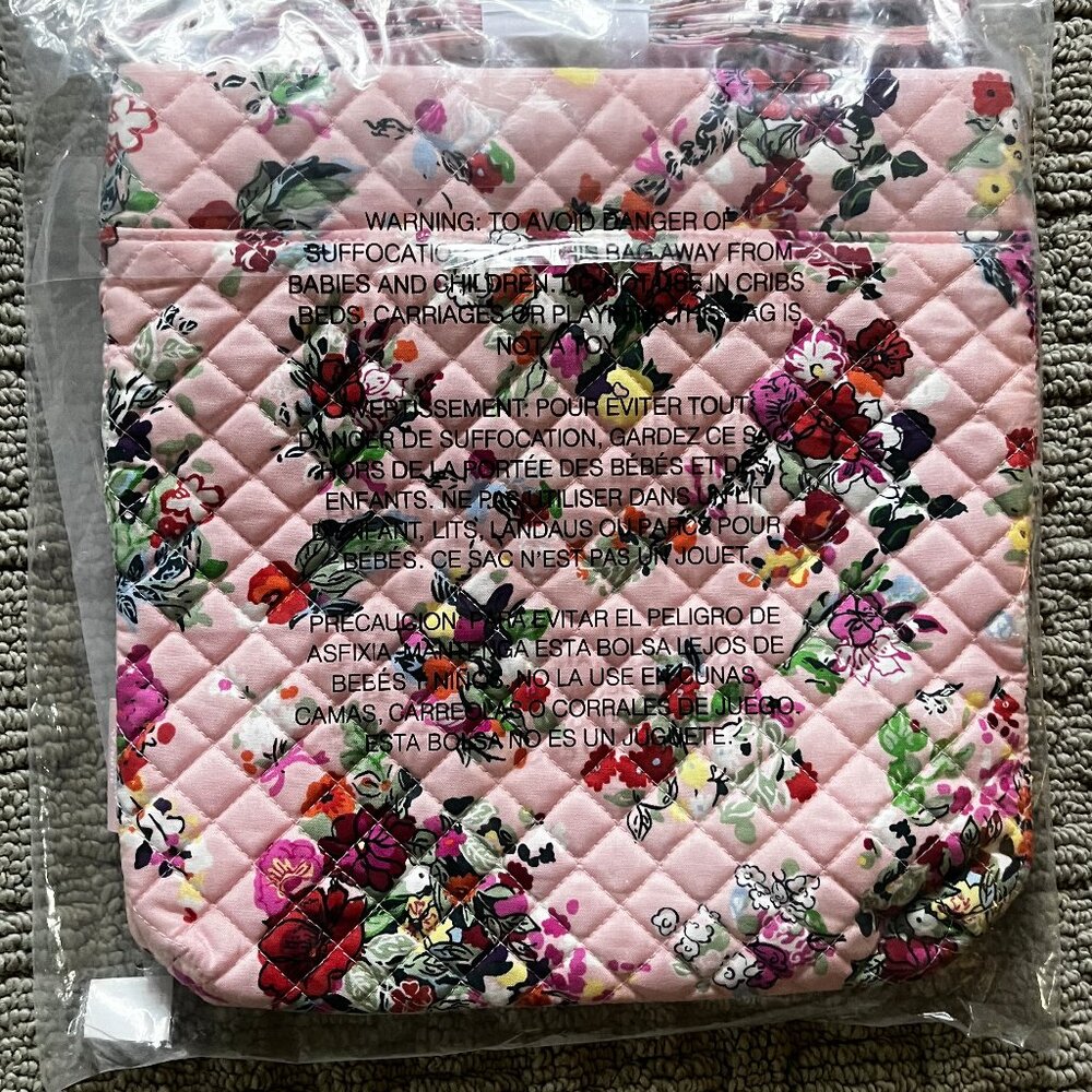 Vera Bradley Triple Zip Hipster Crosbody in Hope Blooms Pink - NEW with tags